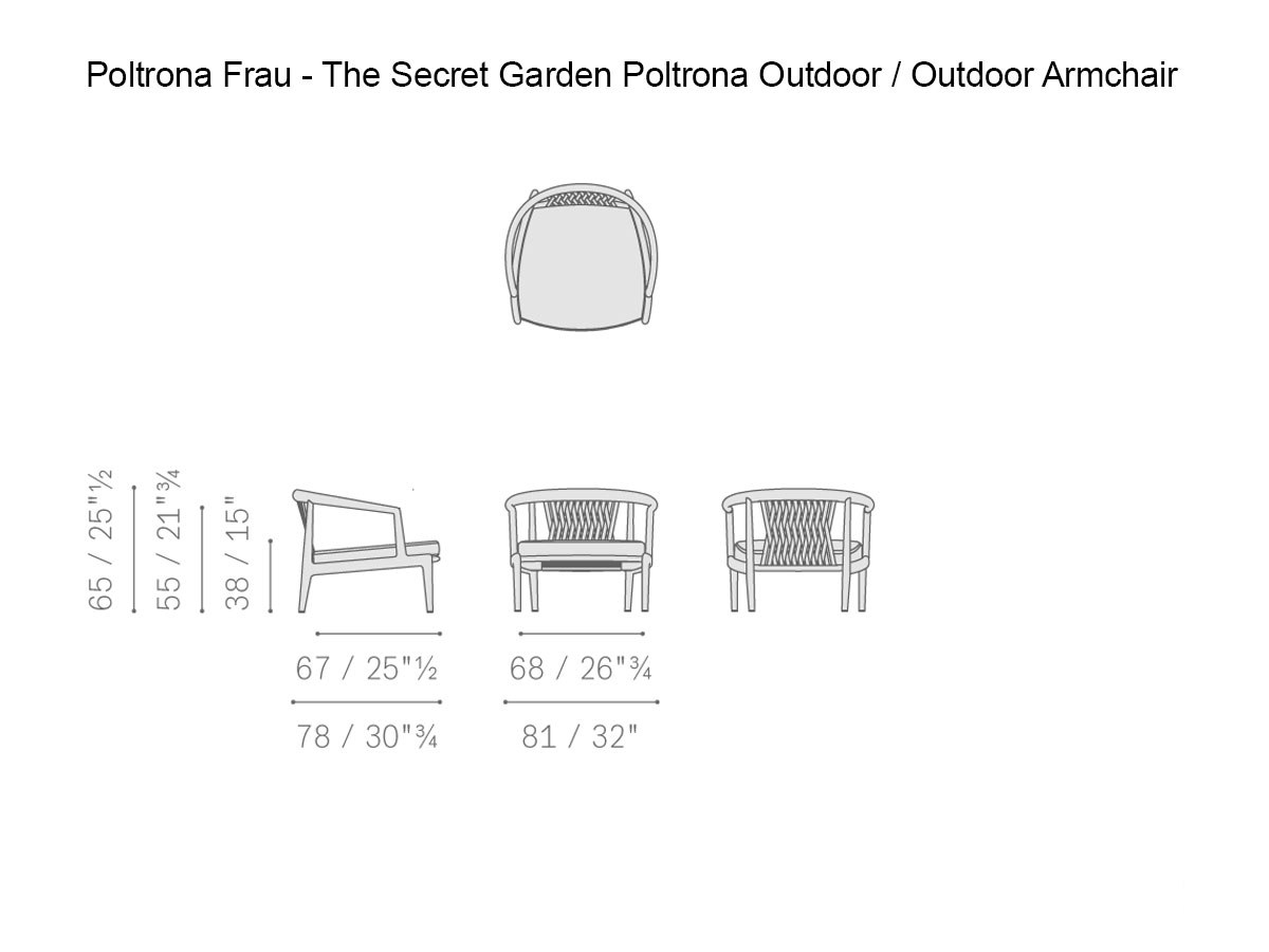 Poltrona Frau The Secret Garden Outdoor Armchair