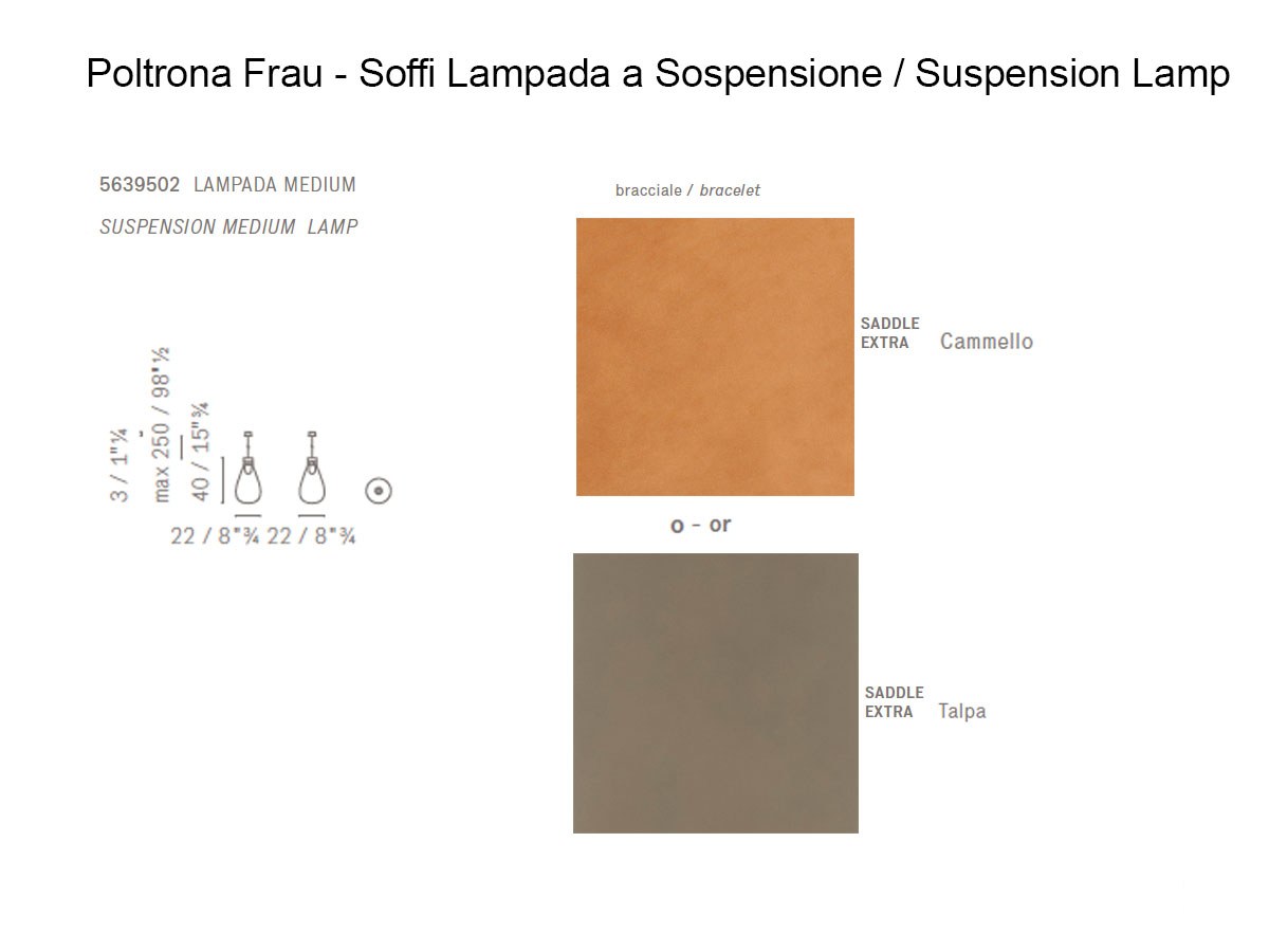 Poltrona Frau Soffi Medium Suspension Lamp