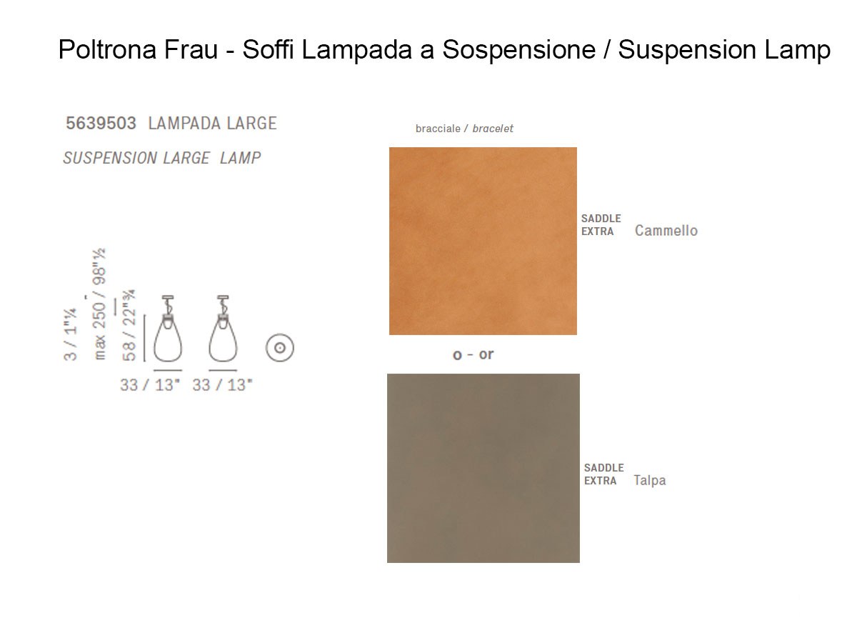 Poltrona Frau Soffi Large Suspension Lamp