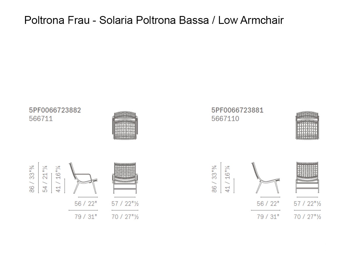Poltrona Frau Solaria Outdoor Low Armchair