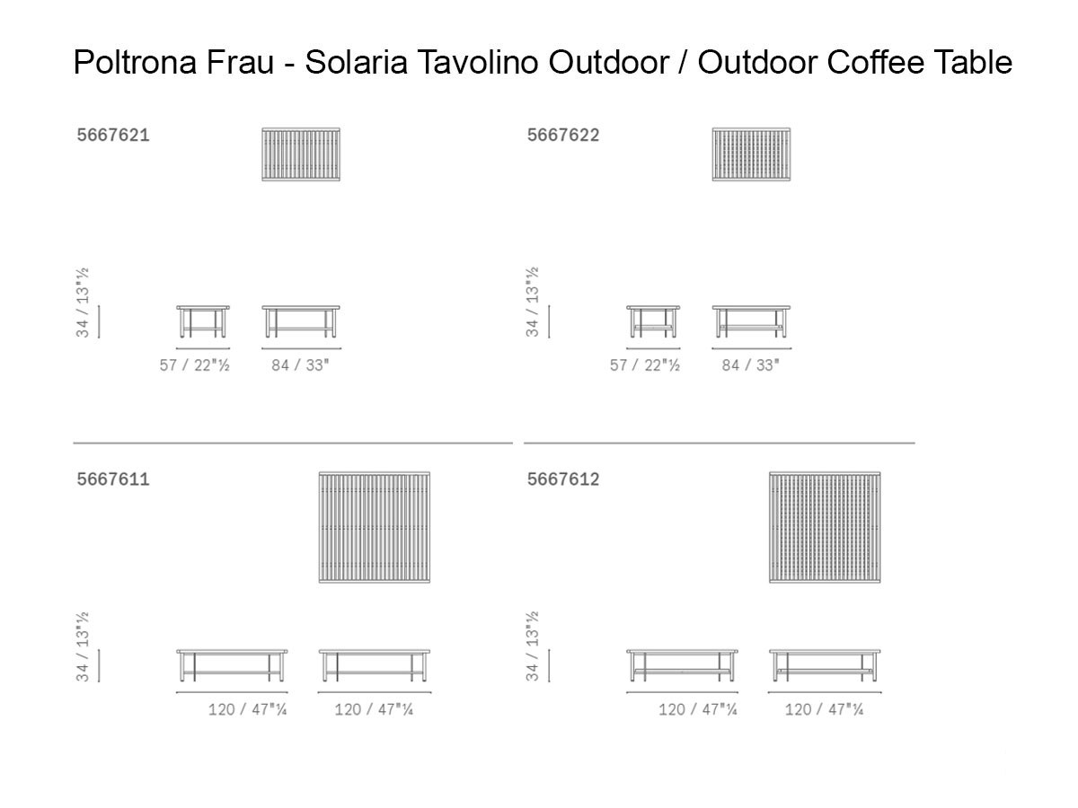 Poltrona Frau Solaria Outdoor Coffee Table