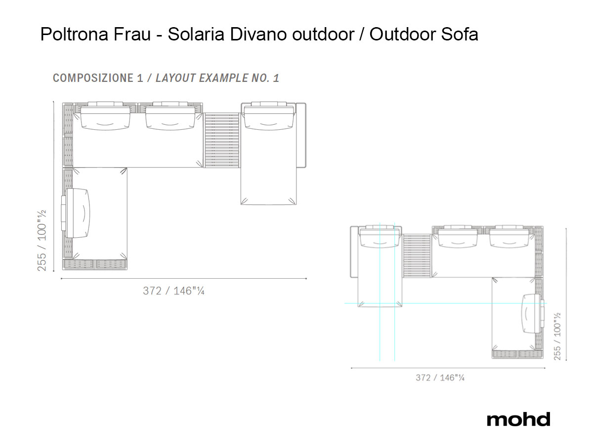 Poltrona Frau Solaria Outdoor Sofa Collection