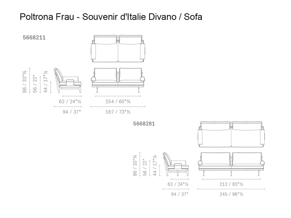 Poltrona Frau Souvenir Ditalie Sofa Outdoor