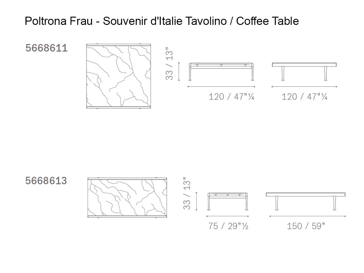 Poltrona Frau Souvenir Ditalie Coffee Table