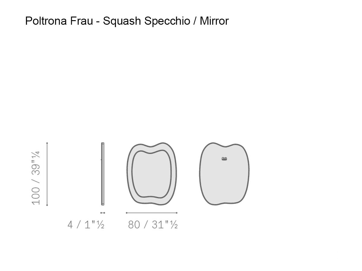 Poltrona Frau Squash Wall Mirror