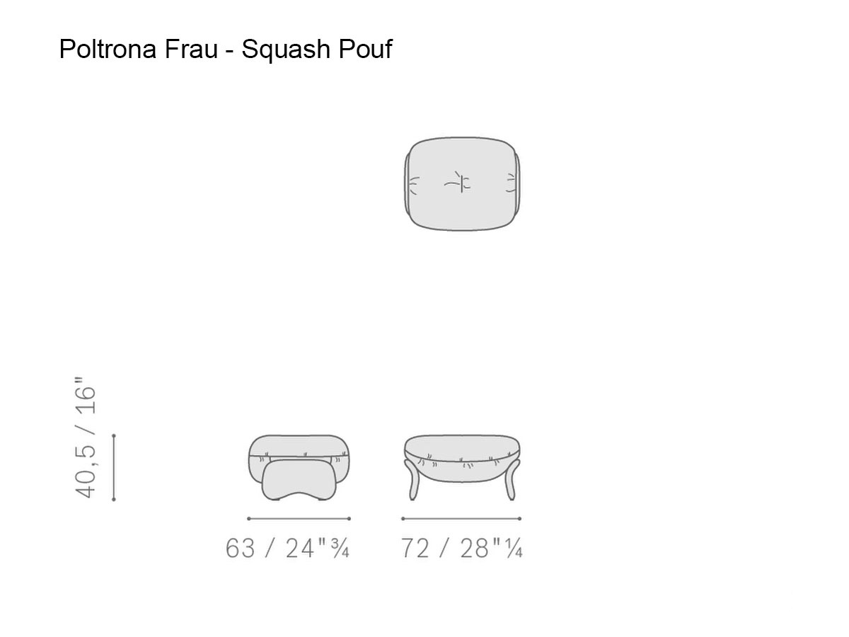 Poltrona Frau Squash Pouf