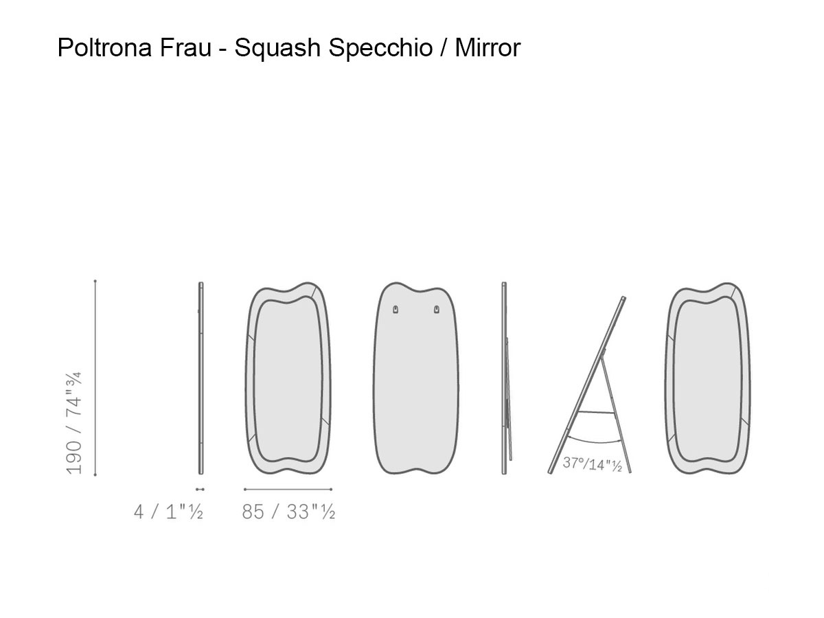 Poltrona Frau Squash Long Mirror