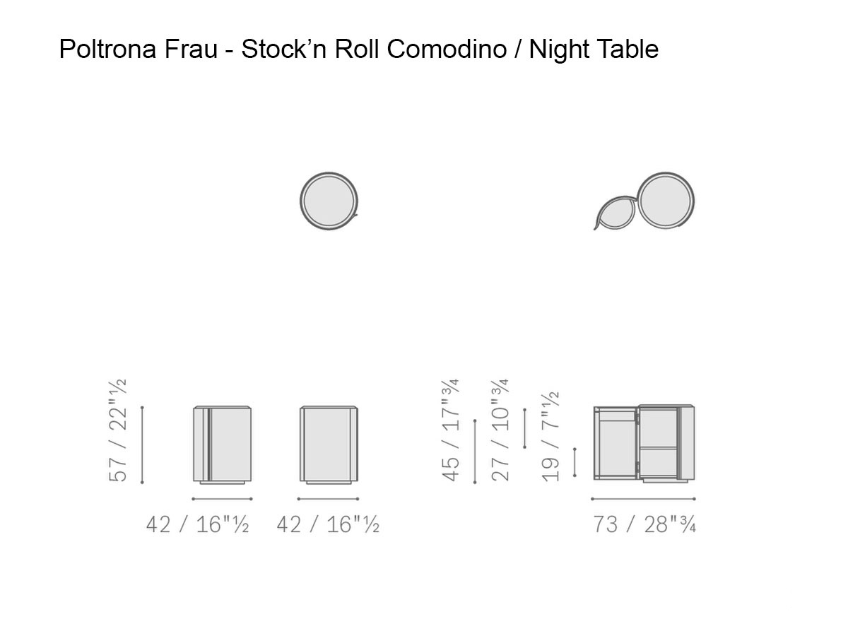 Poltrona Frau Stockn Roll Night Table