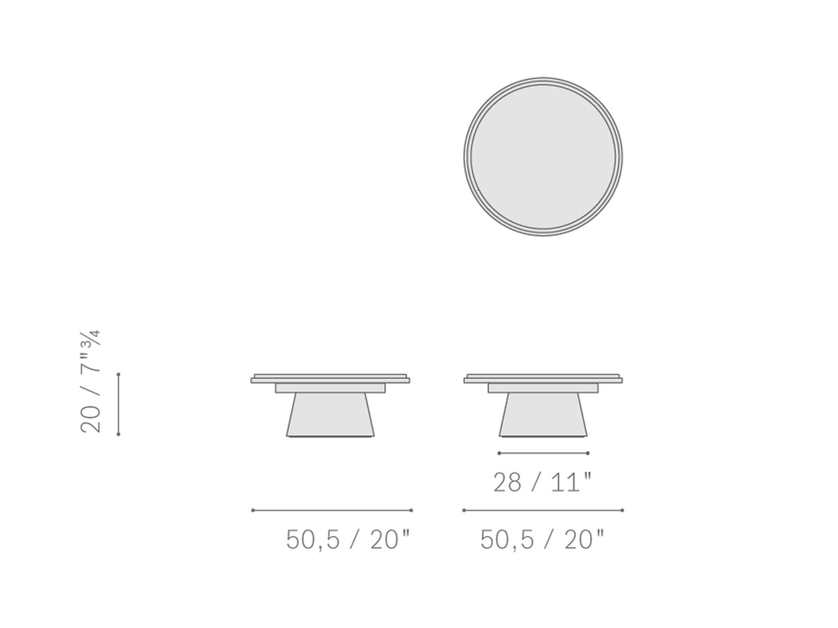 Poltrona Frau Tableware Collection Rotating Raised Tray