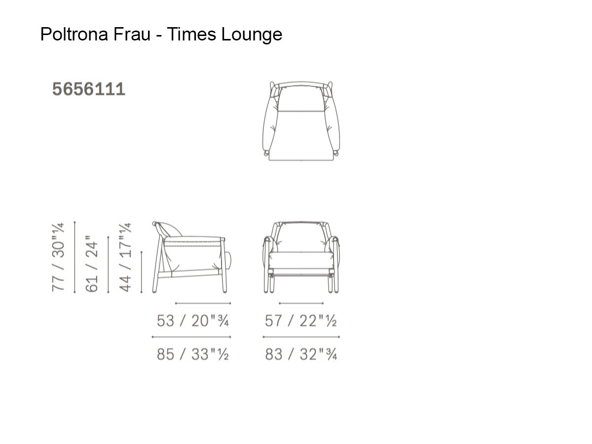 Poltrona Frau Times Lounge Armchair