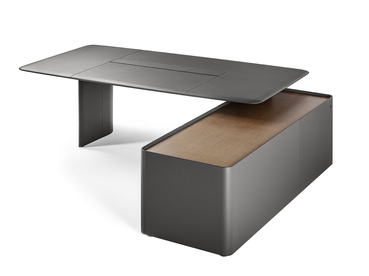 Poltrona Frau Trust Regular Desk With Storage Unit