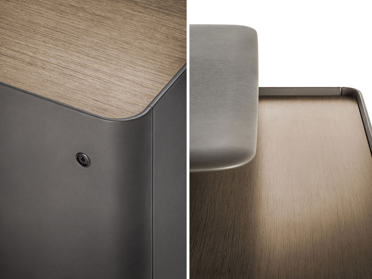 Poltrona Frau Trust Regular Desk With Storage Unit