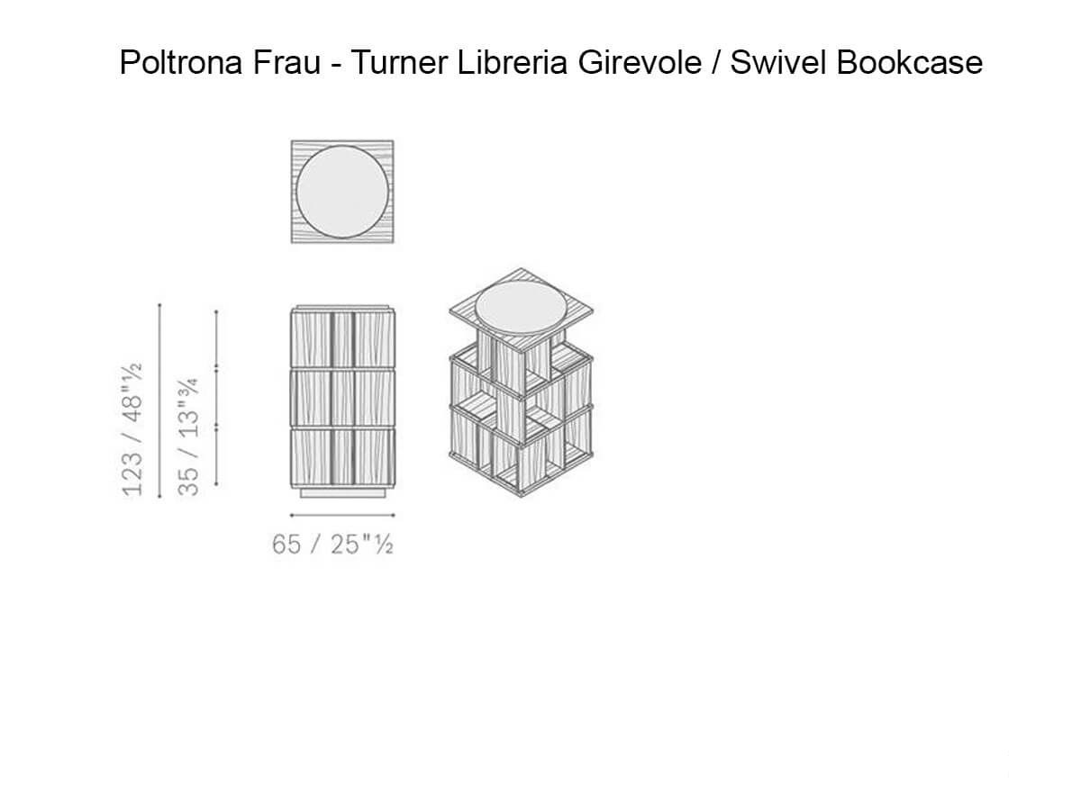 Poltrona Frau Turner Swivel Bookcase