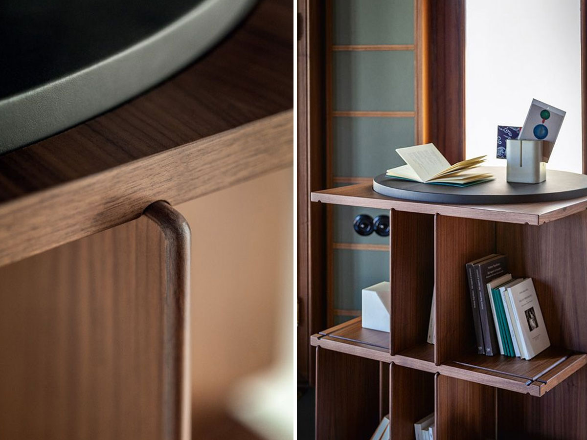 Poltrona Frau Turner Swivel Bookcase