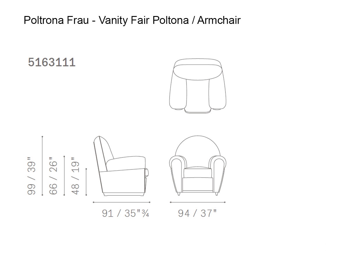 Кресло Poltrona Frau Vanity Fair