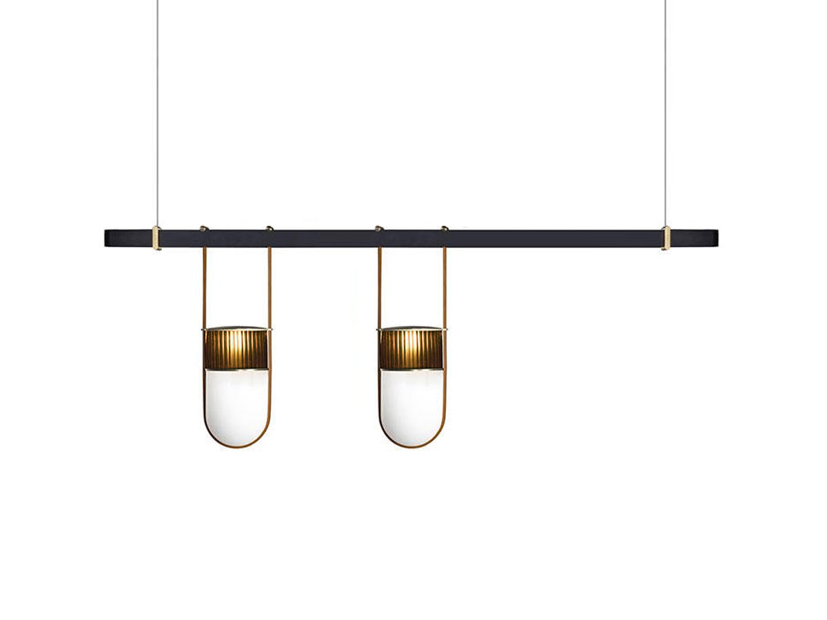 Poltrona Frau Xi Composition F Suspension Lamp Amber Camello