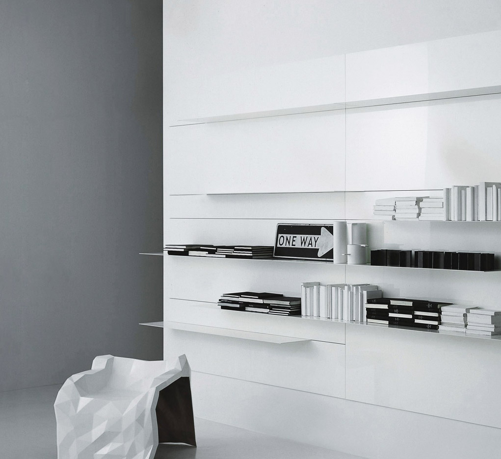 Porro Load It Bookcase In Steel Painted White