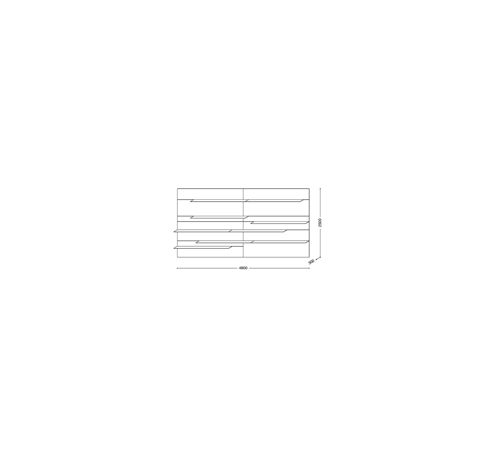 Porro Load It Bookcase In Steel Painted White