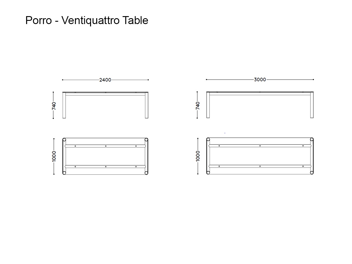Porro Ventiquattro Table