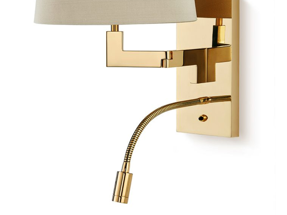 Porta Romana Bedside Swl05 Wall Lamp Polished Brass