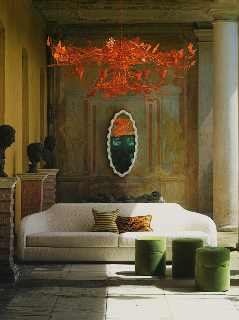 Porta Romana Ivy Shadow Large Suspension Lamp With Chain