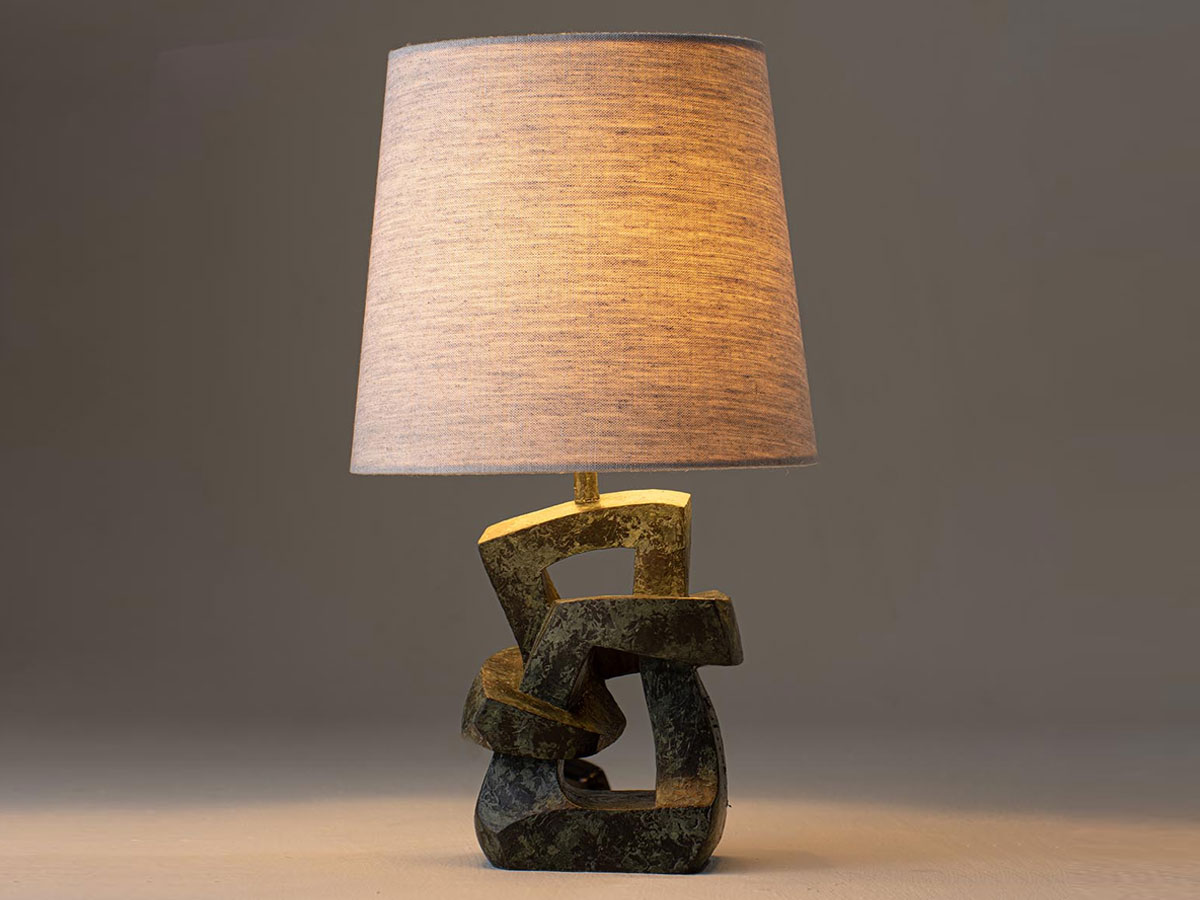 Porta Romana Knot Vlb25 Table Lamp With Bongo Lampshade