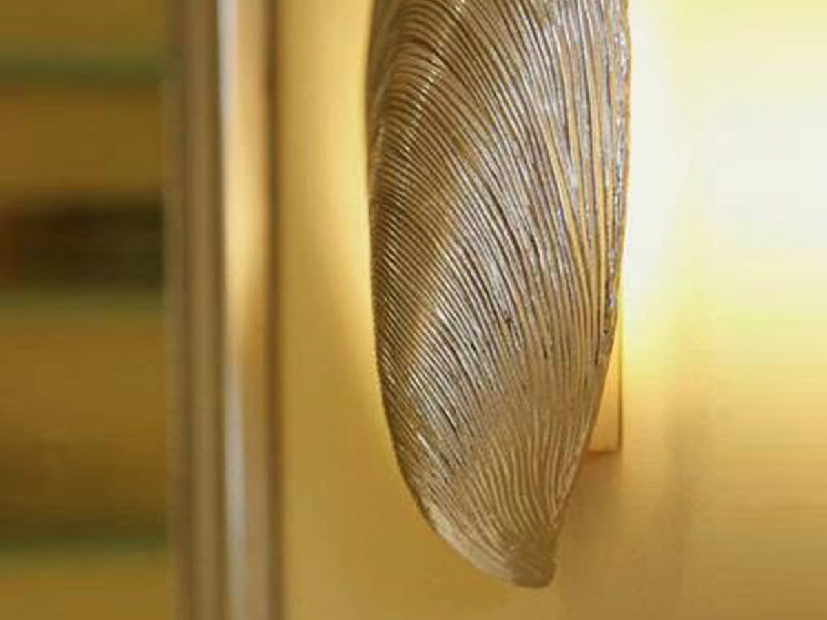 Porta Romana Mussel Shell Bwl03 Bathroom Wall Lamp Nickel
