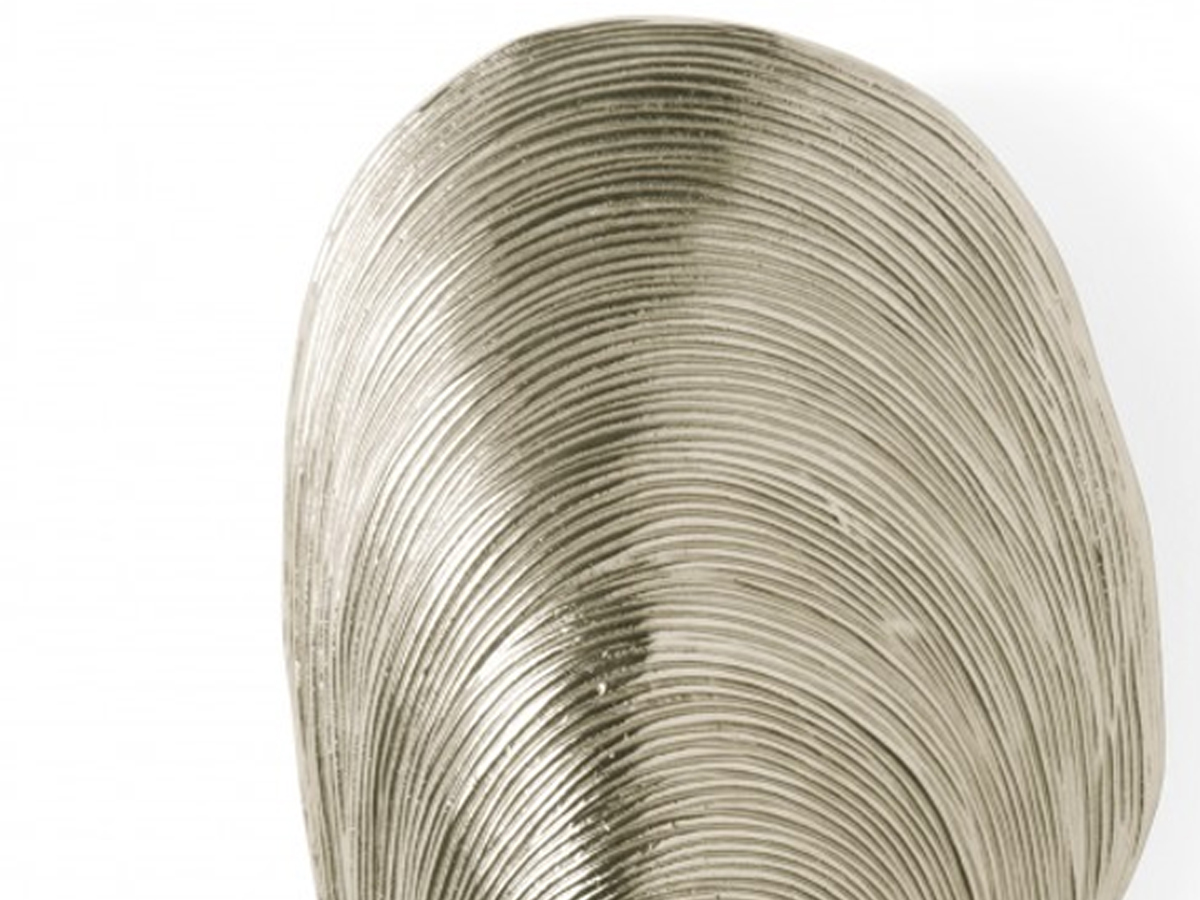 Porta Romana Mussel Shell Bwl03 Bathroom Wall Lamp Nickel