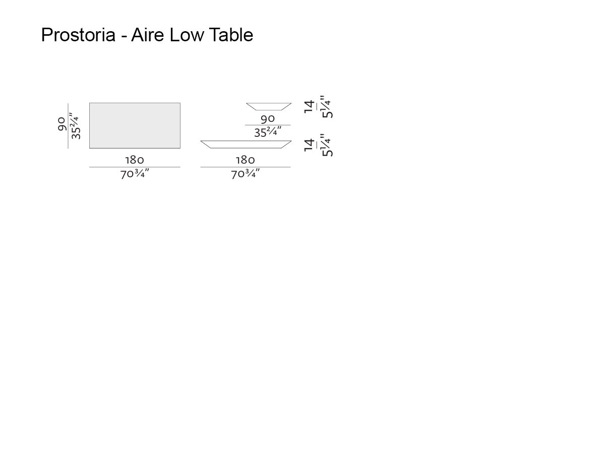 Prostoria Aire Low Table L 180 Cm
