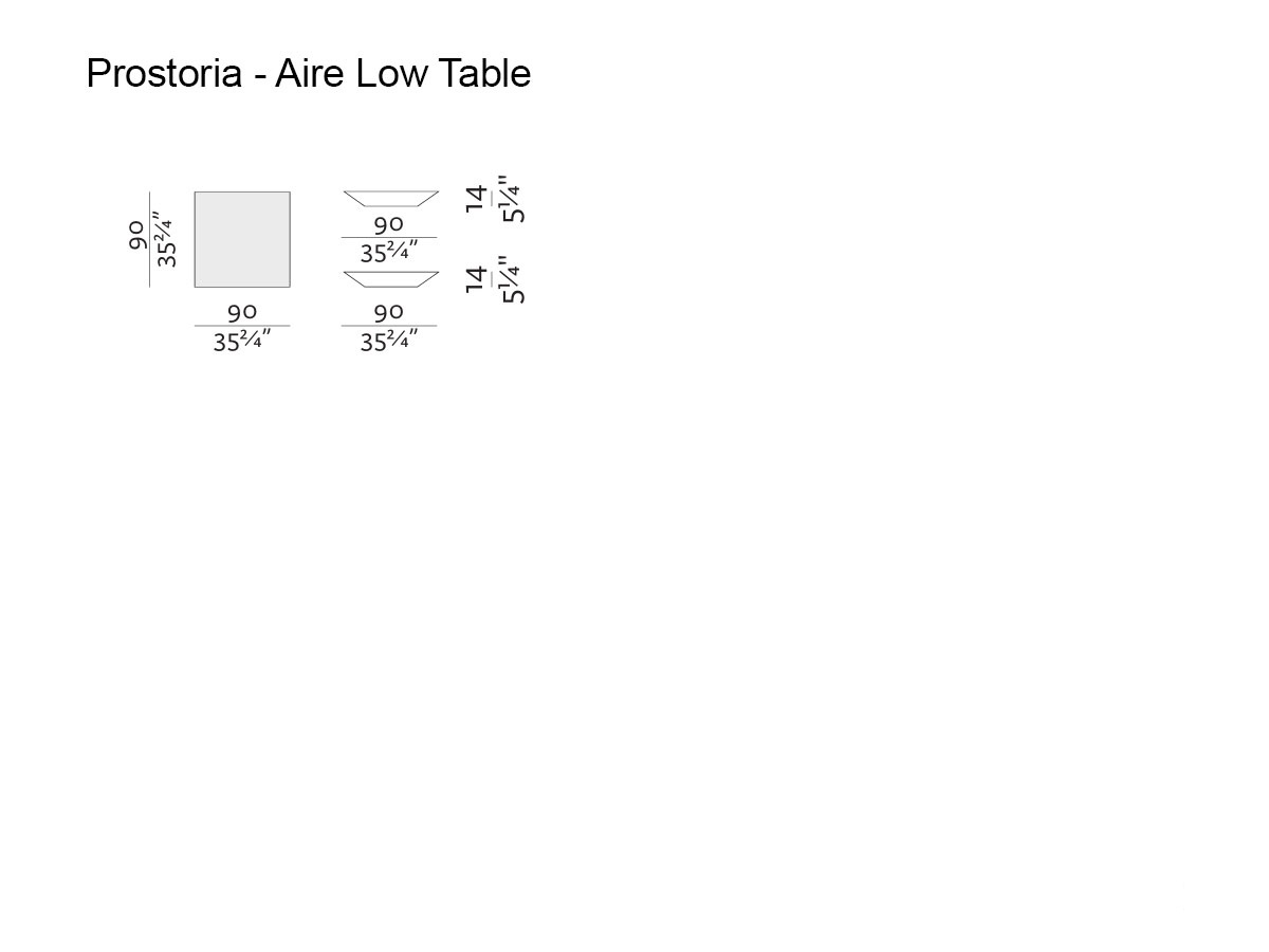 Prostoria Aire Low Table L 90 Cm