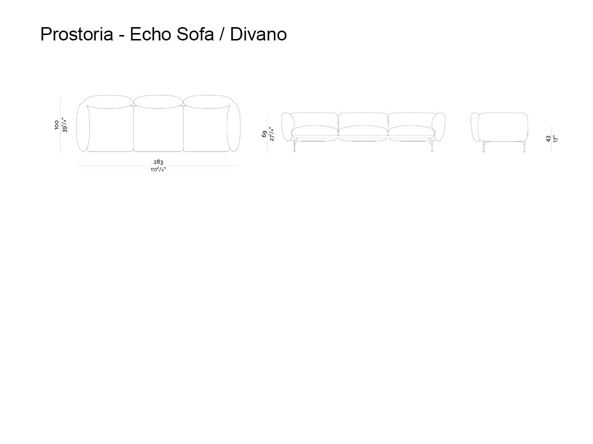 Prostoria Echo Sofa 3 Seater