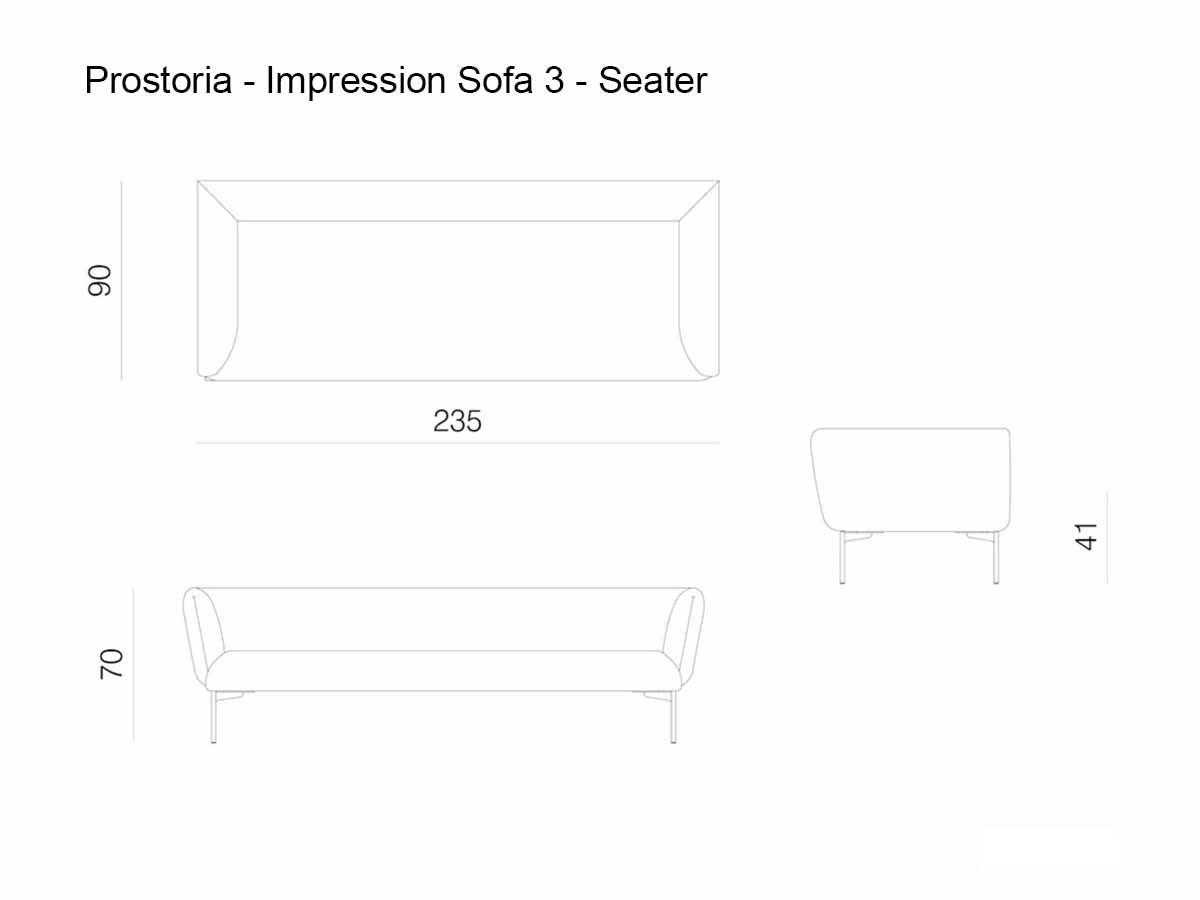 Prostoria Impression Sofa 3 Seater