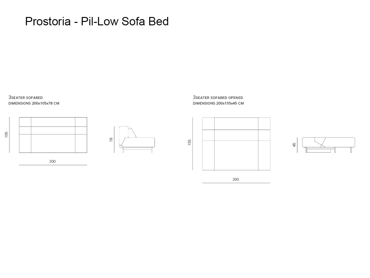 Prostoria Pil Low Sofa Bed