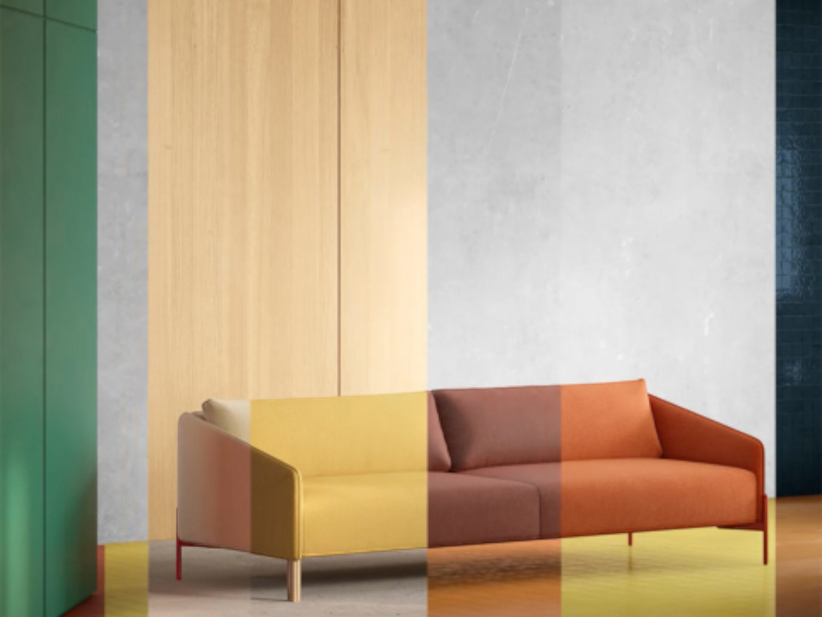 Prostoria Spectrum Sofa 3 Seater Diagonal Armrestthin Metal Legs