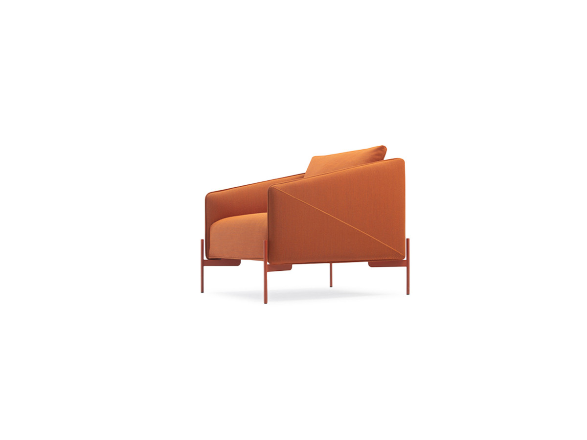 Prostoria Spectrum Armchair Diagonal Armreststhin Metal Legs