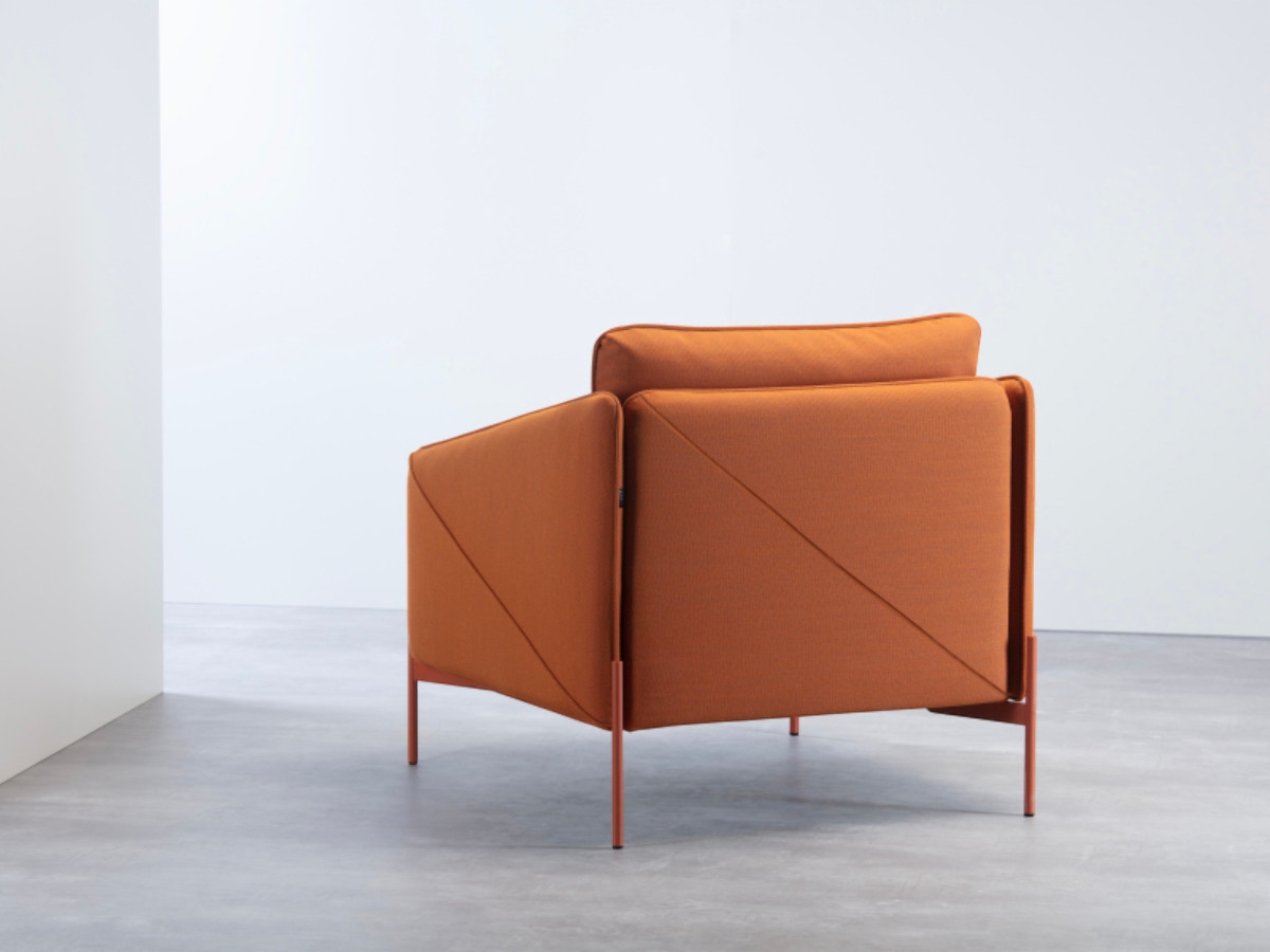 Prostoria Spectrum Armchair Diagonal Armreststhin Metal Legs