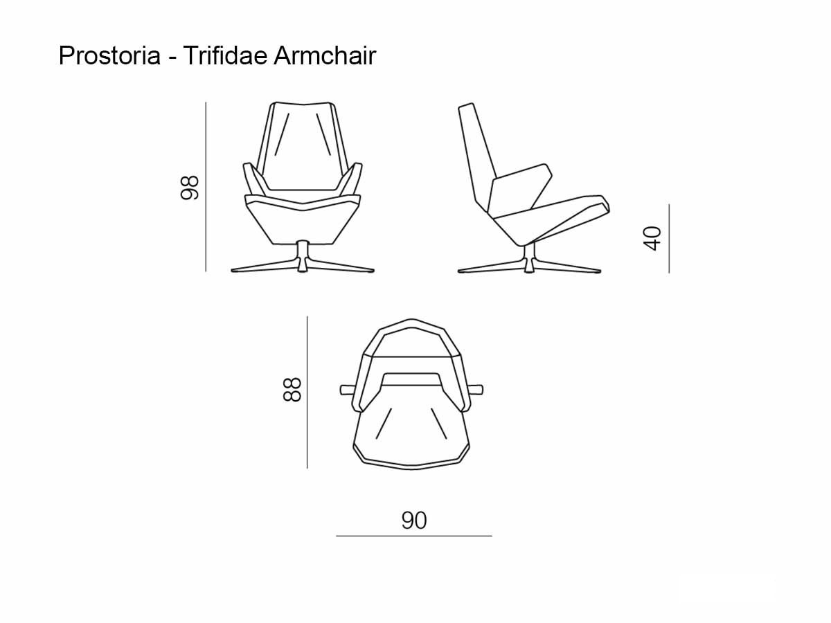 Prostoria Trifidae Armchair With High Backrest