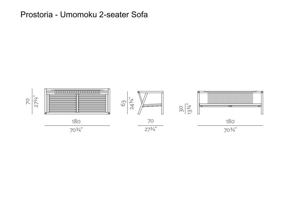 Prostoria Umomoku 2 Seater Sofa Outdoor