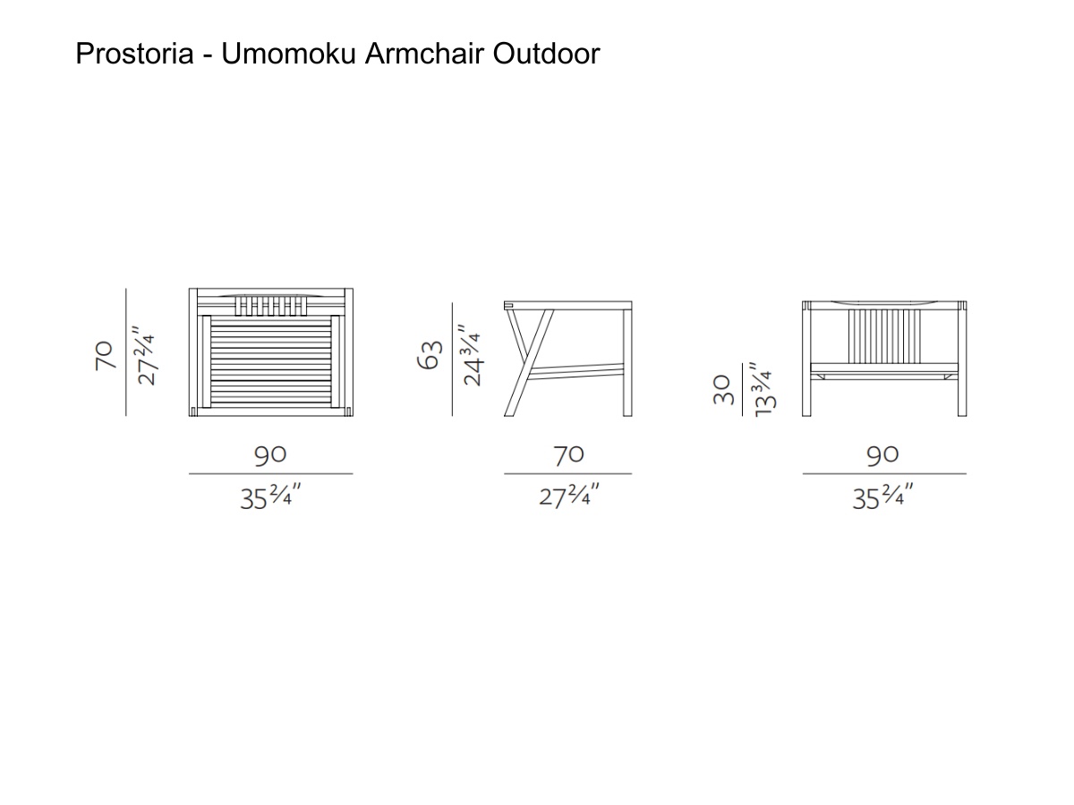Prostoria Umomoku Armchair Outdoor
