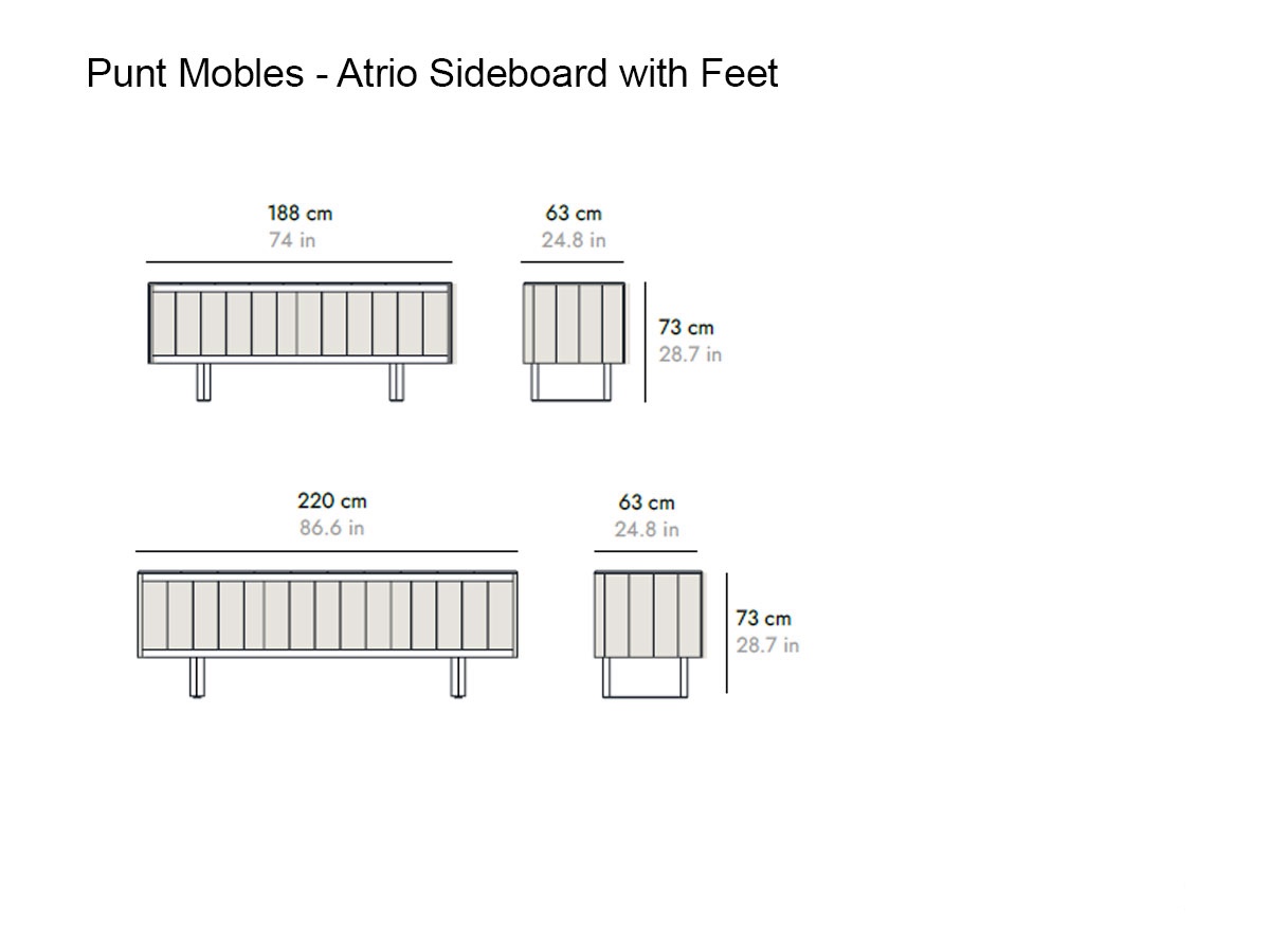 Punt Mobles Atrio Sideboard With Feet