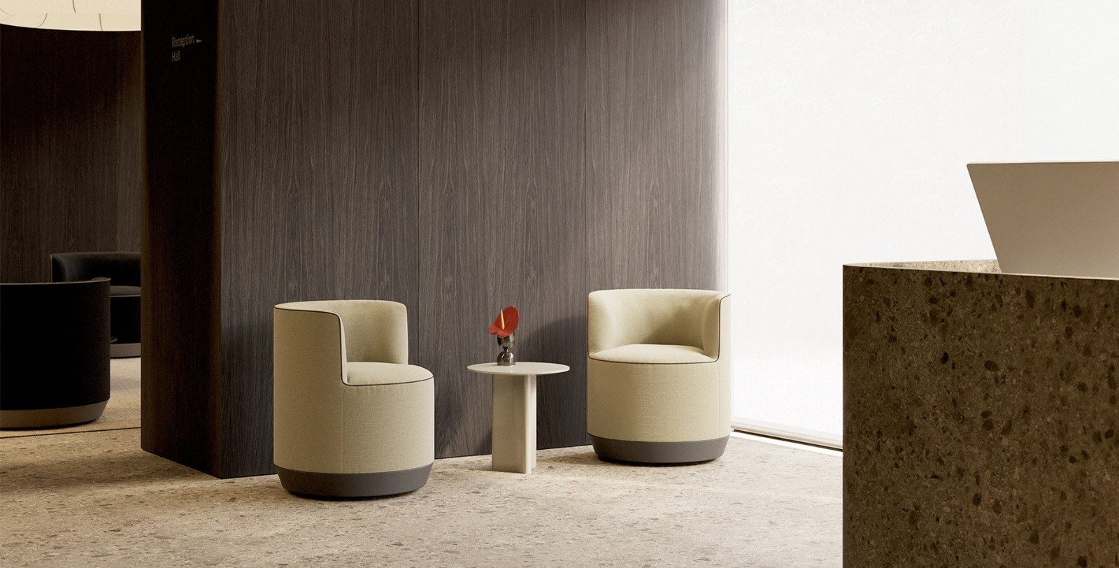 Punt Mobles Cil Chair With Armrests Upholstered