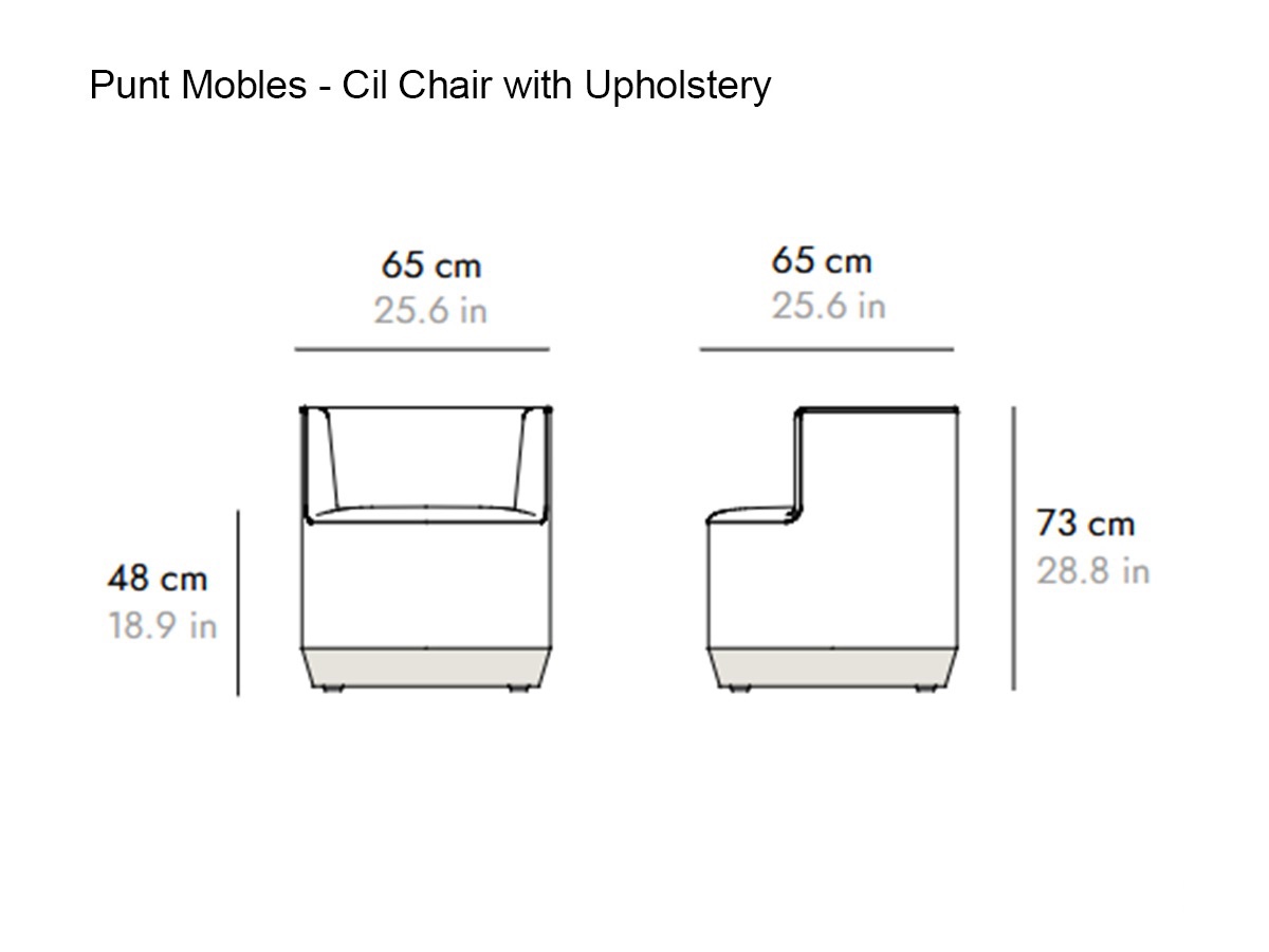 Punt Mobles Cil Chair With Armrests Upholstered