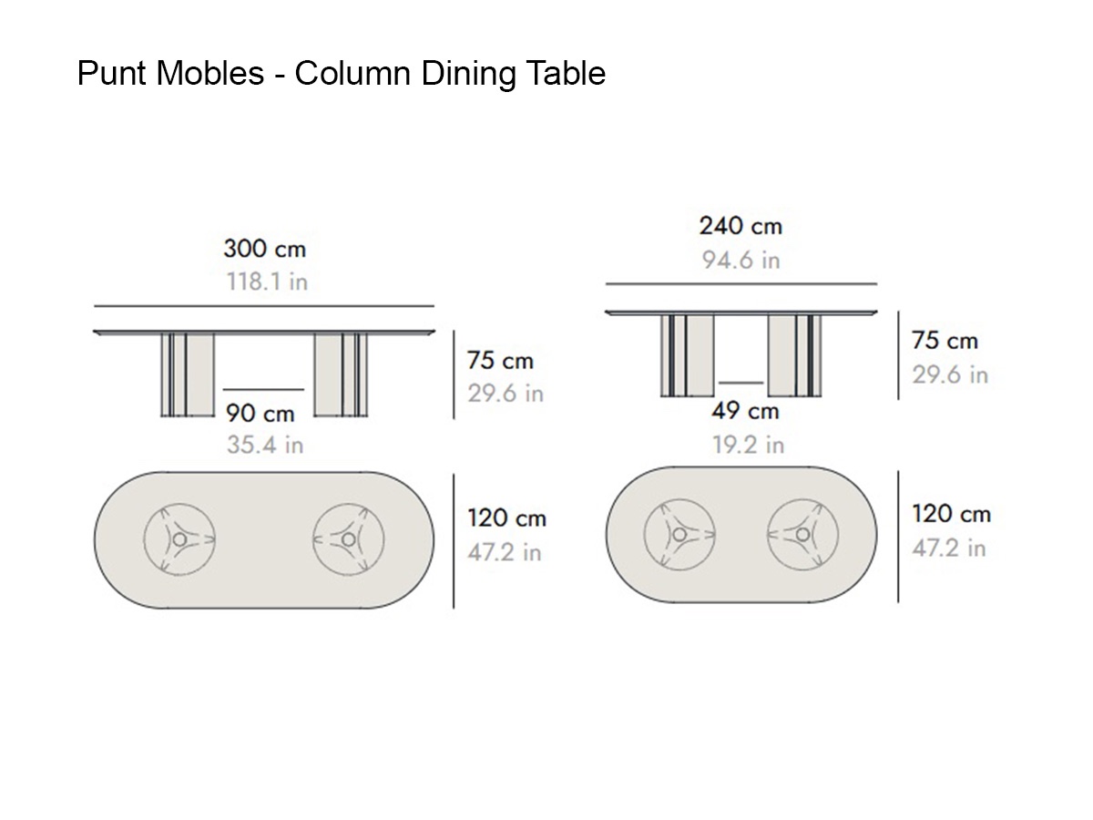 Punt Mobles Column Dining Table