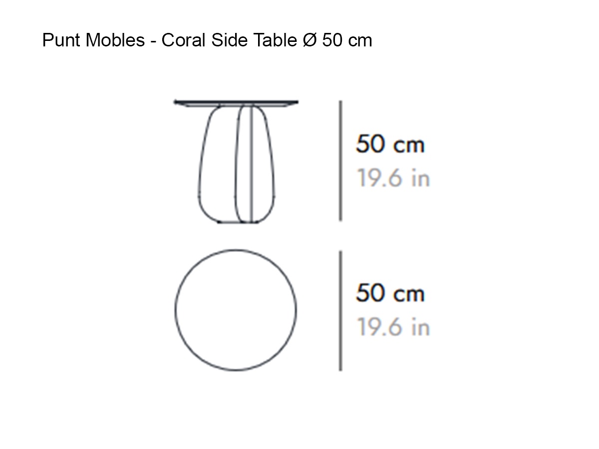 Punt Mobles Coral Side Table O 50 Cm