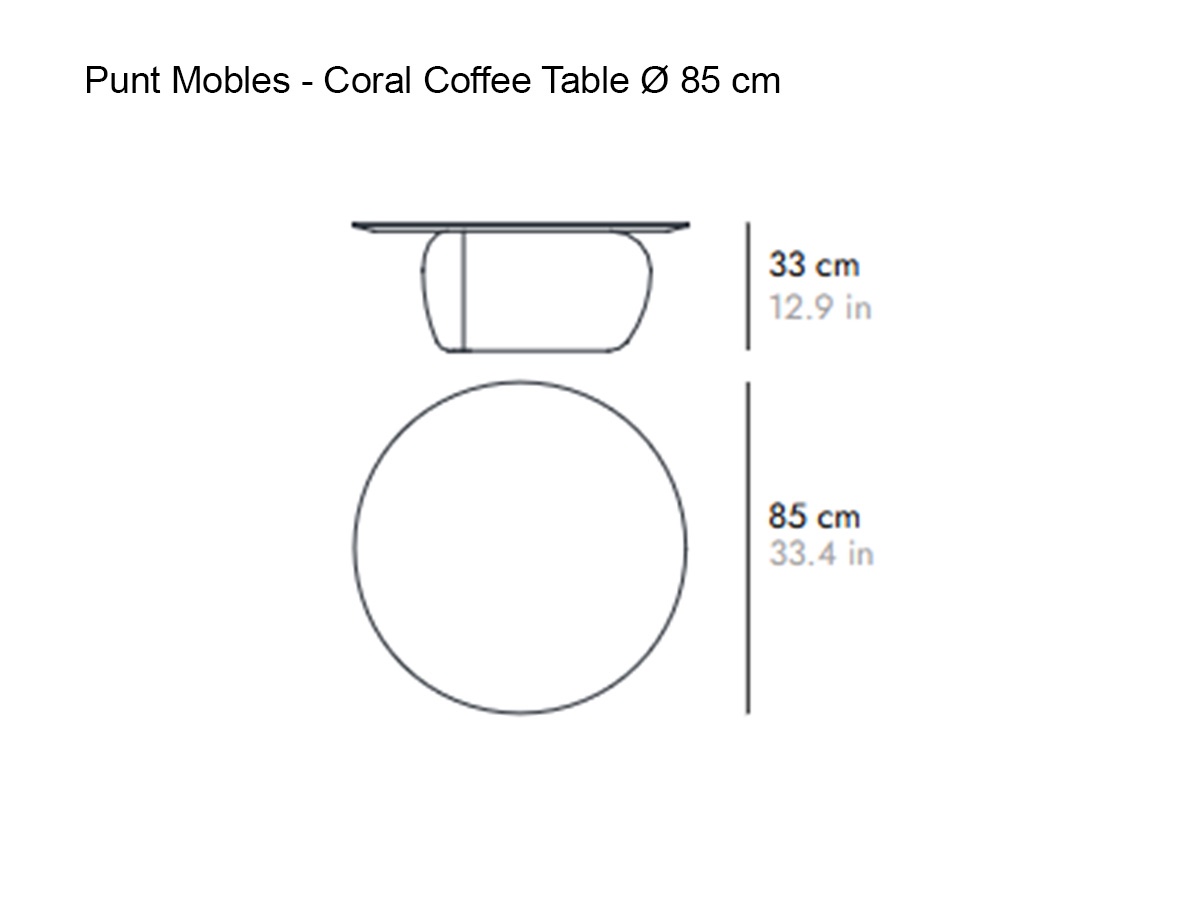 Punt Mobles Coral Coffee Table O 85 Cm