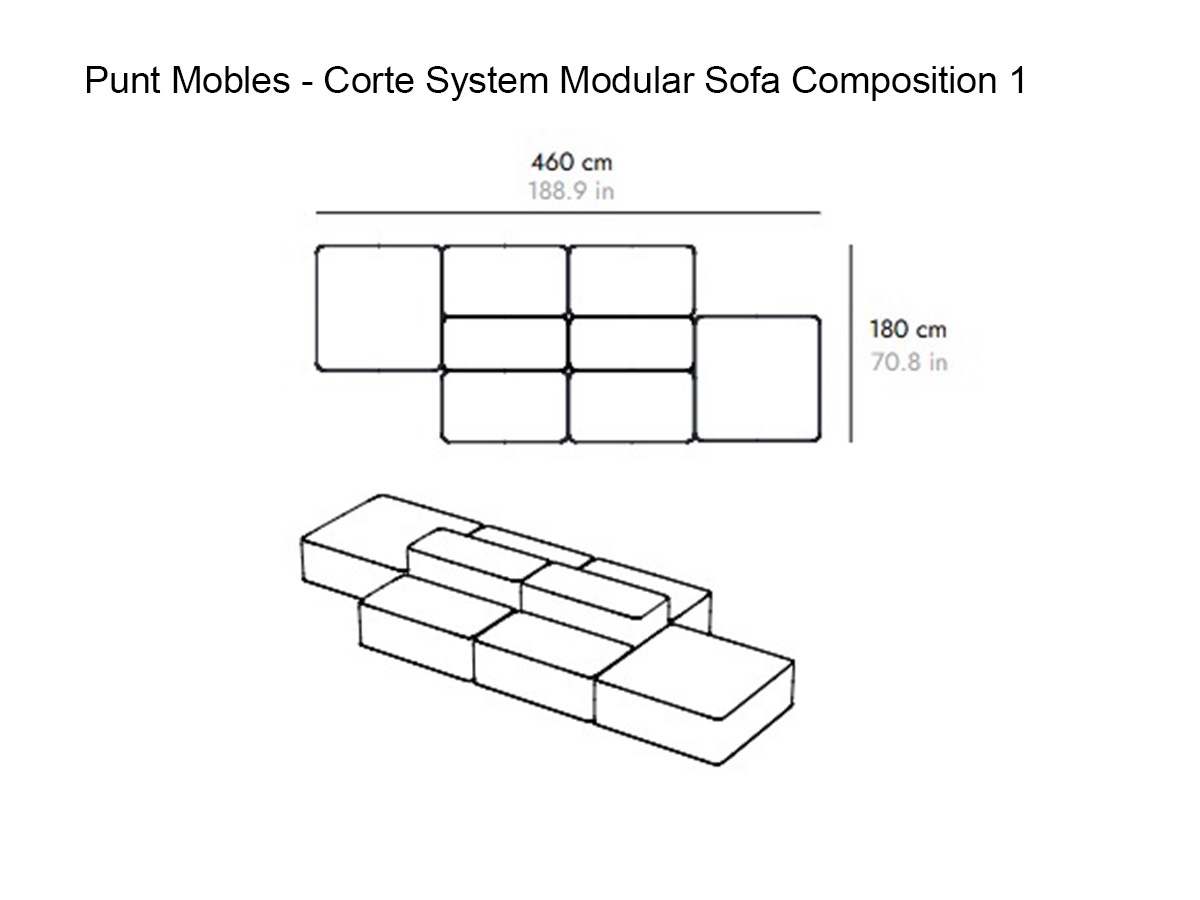 Punt Mobles Corte System Modular Sofa Composition 1