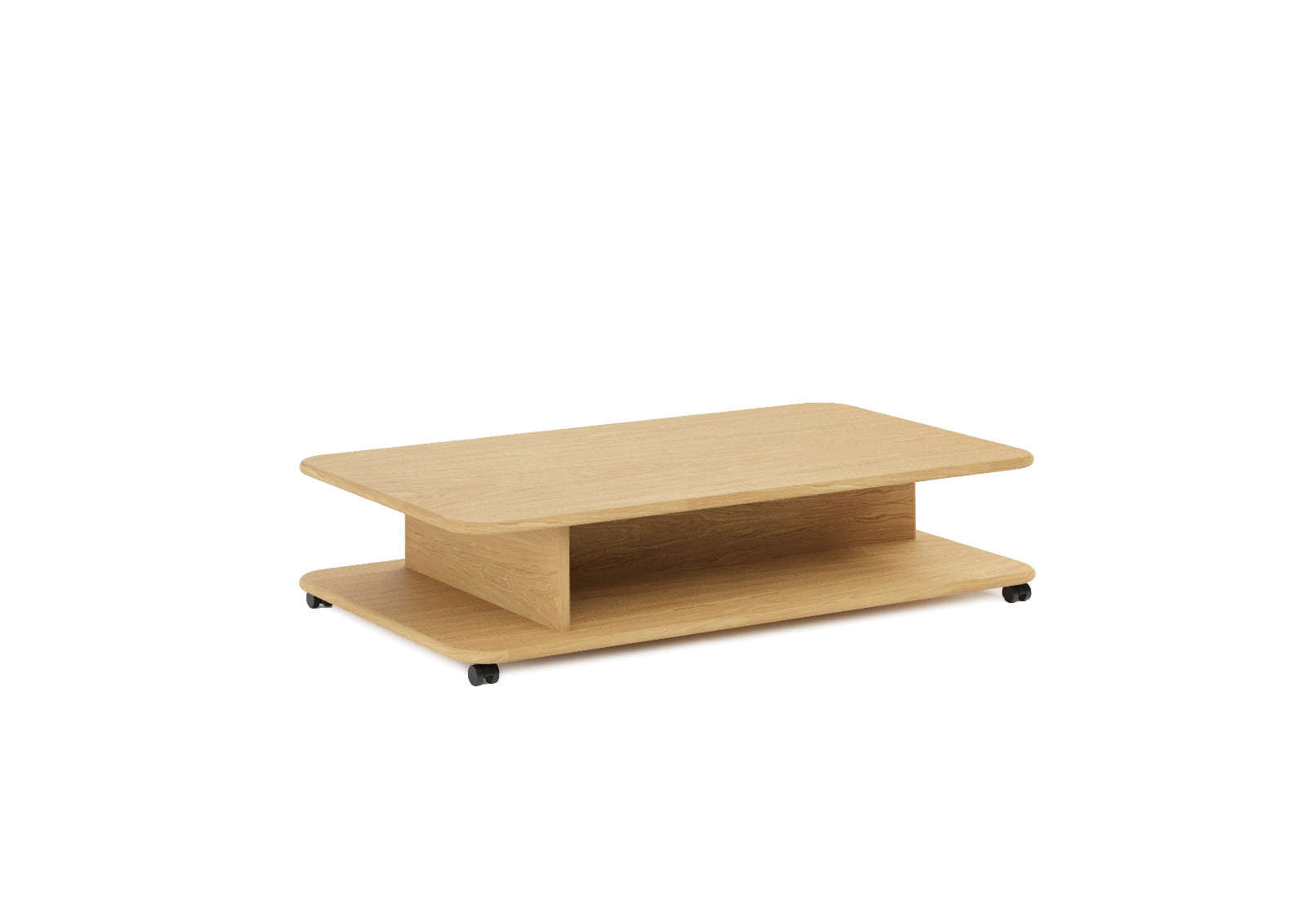 Punt Mobles Corte Low Table Rectangular With Wheels