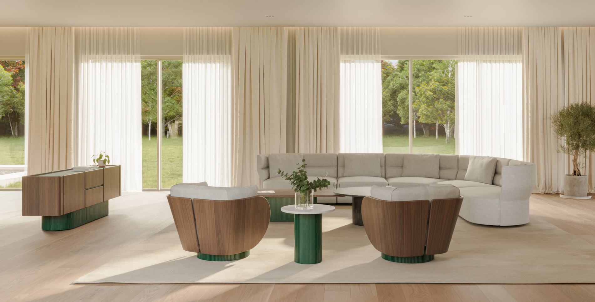 Punt Mobles Dune Sideboard With 4 Doors And 2 Drawers