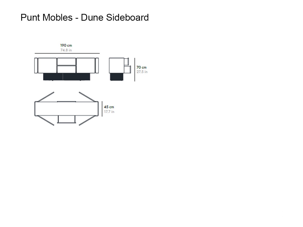 Punt Mobles Dune Sideboard With 4 Doors And 2 Drawers