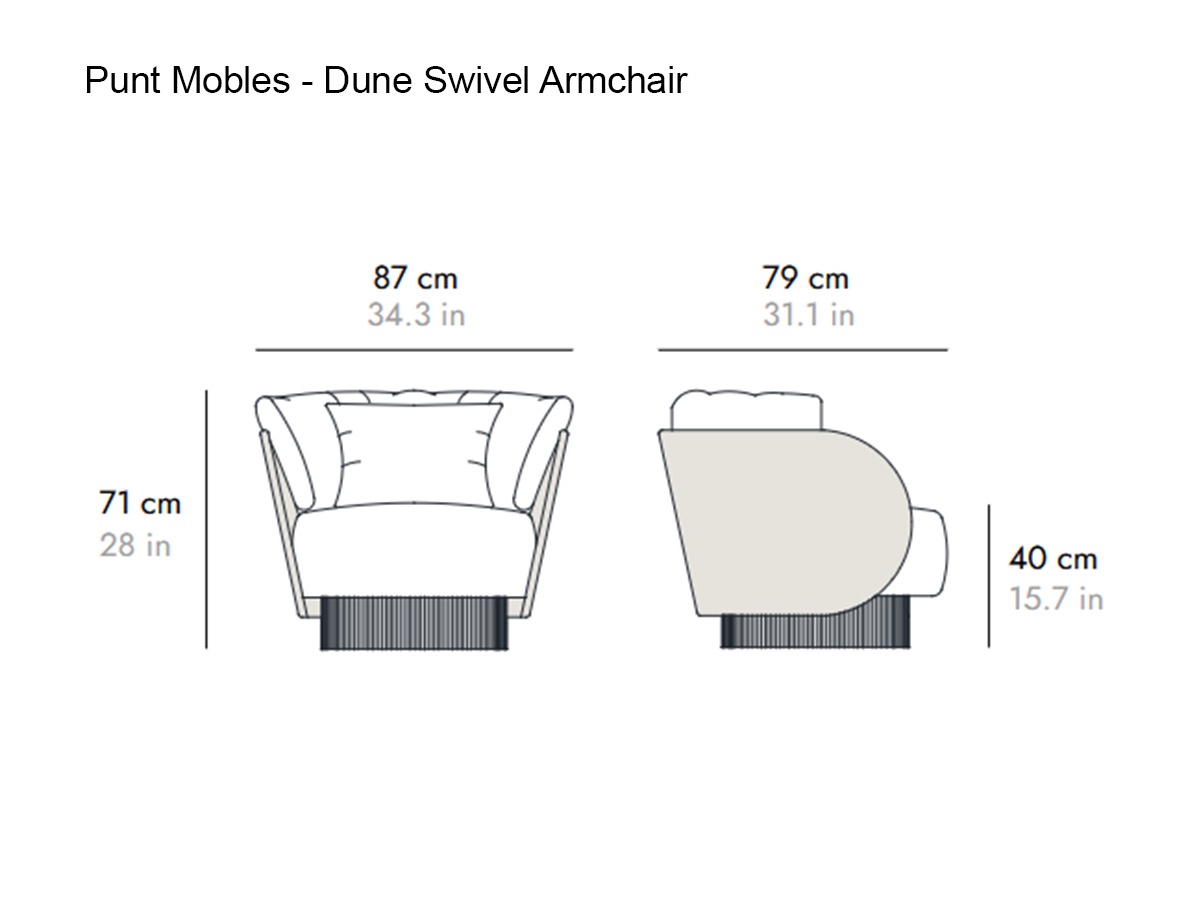 Punt Mobles Dune Swivel Armchair